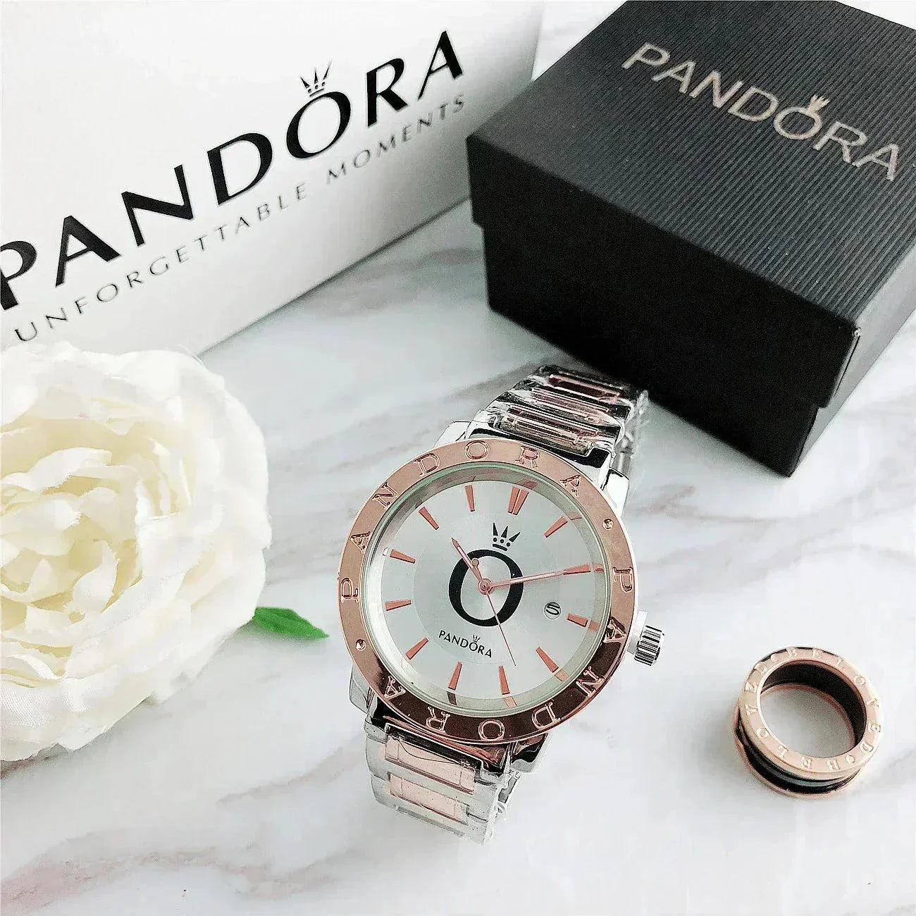 P A N D O R A Wristwatch Glamour Pandora Luxvian Rose White