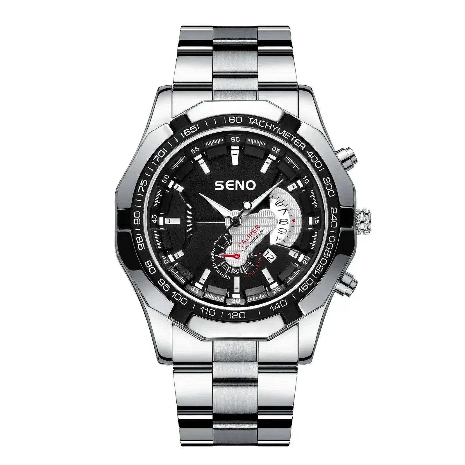 POEDAGAR Watch Seno Poedagar Luxvian Silver Black