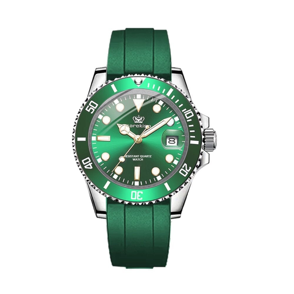 POEDAGAR Watch Subdate Sport Poedagar Aurev Green