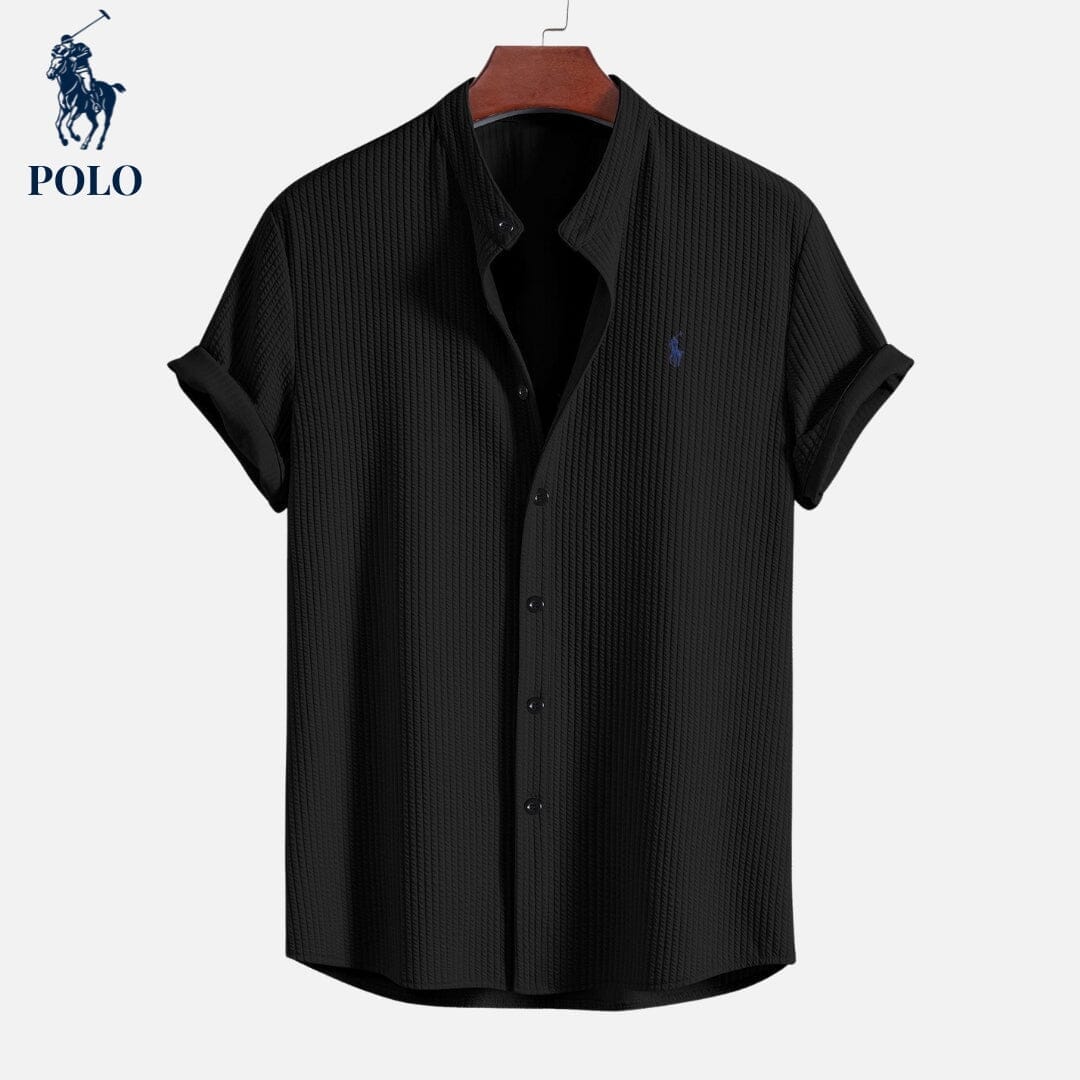 RL Polo Hampton Collar Shirt Ralph Lauren Aurev Black S