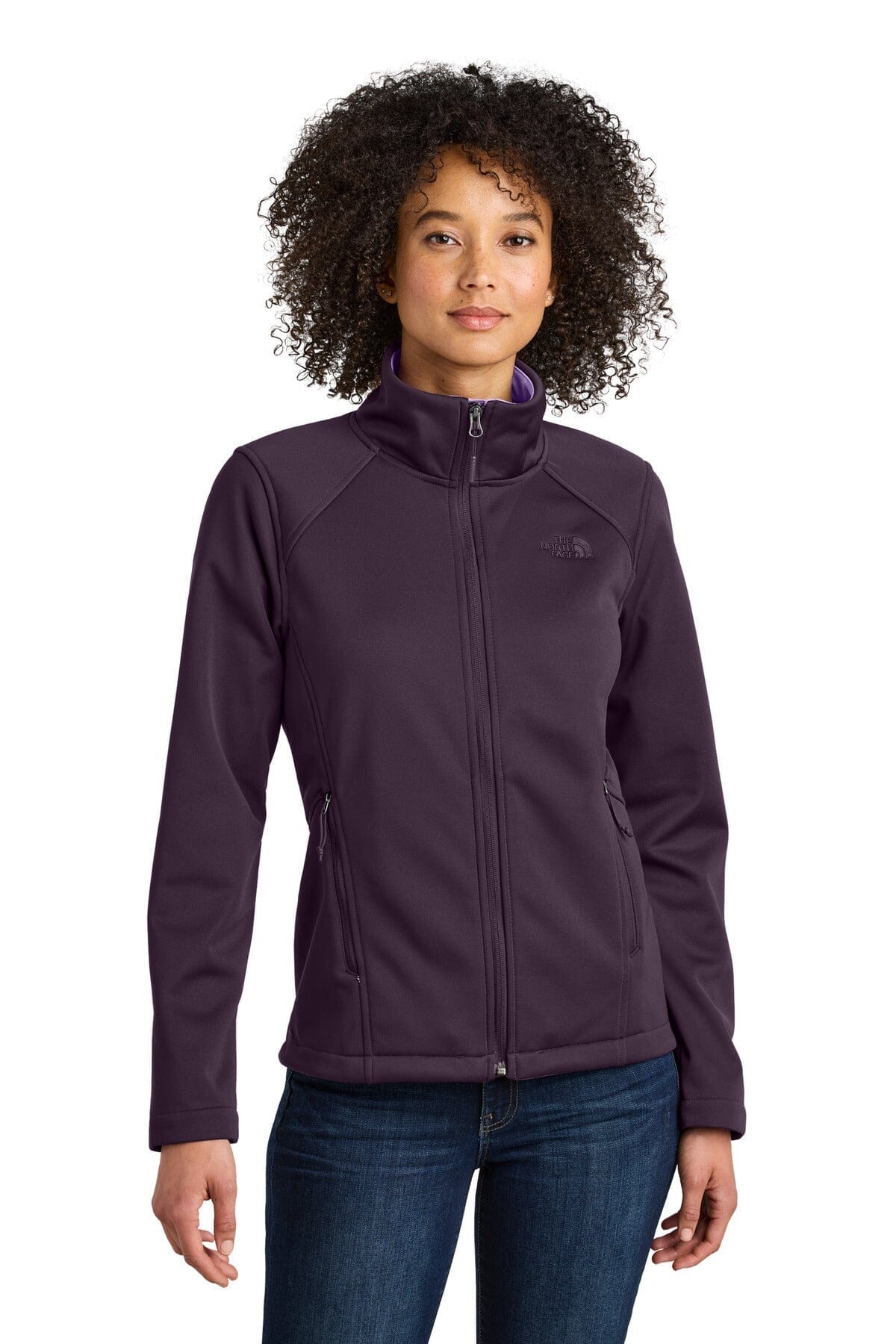 TNF Women's Chest Logo Ridgewall Soft Shell Jacket The North Face Luxvian TNF Blackberry Wine S
