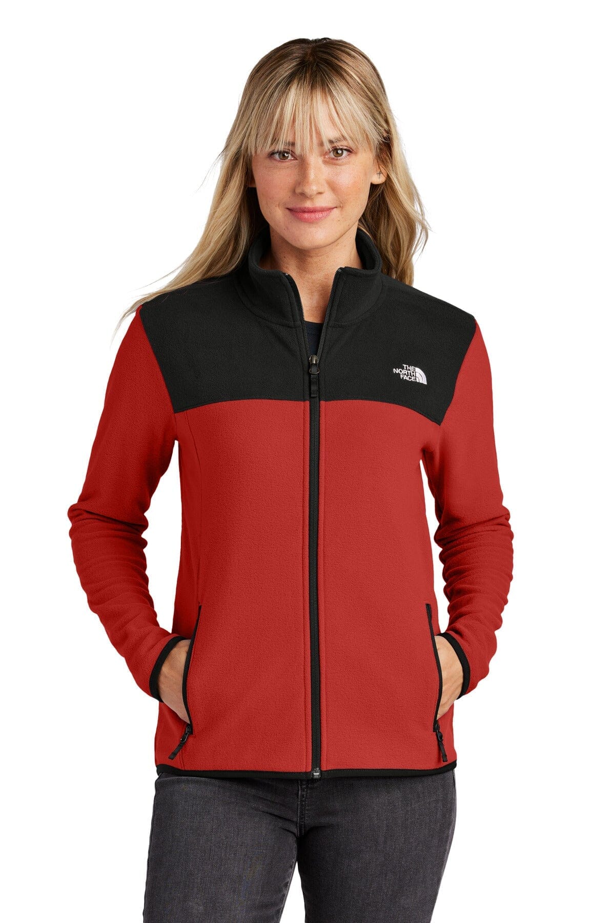 TNF Women's Glacier Full-Zip Fleece Jacket The North Face Luxvian Rage Red / TNF Black S